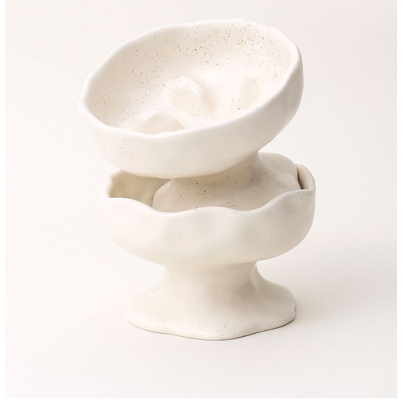 Ink-Style Ceramic Elevated Pet Bowl – Tilted Slow Feeder, Anti-Choke, Suitable for Cats and Dogs