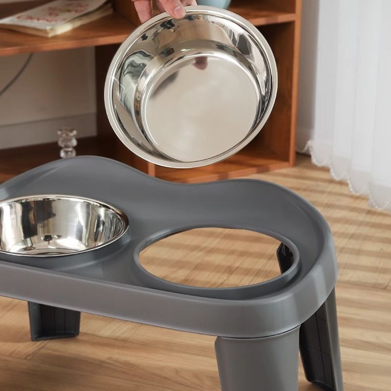 XL Raised Stainless Steel Dog Bowl Set
