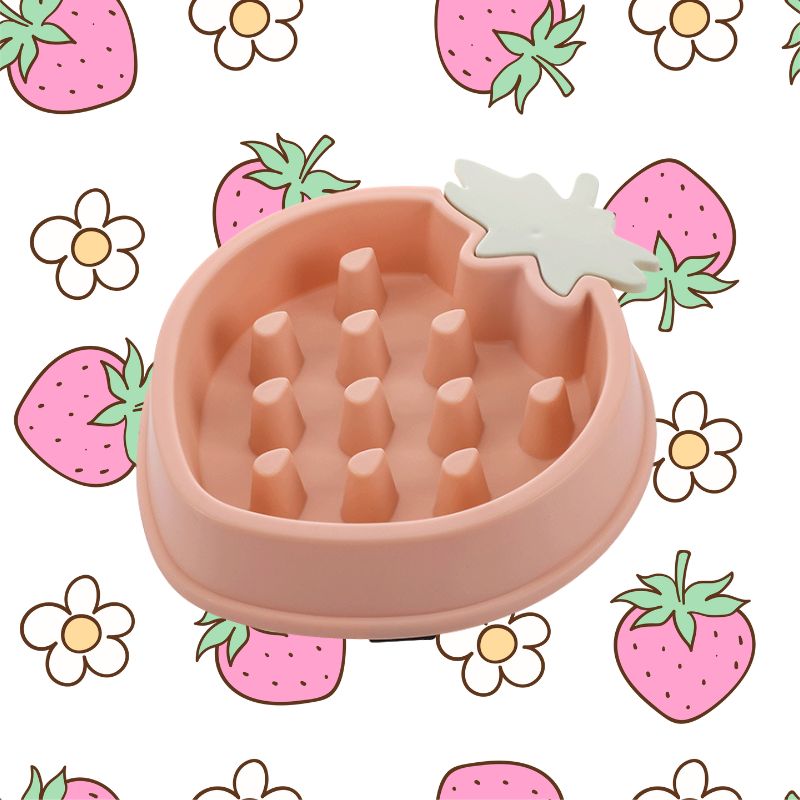 Cute Fruit Design Pet Slow Feeder Bowl – Anti-Gulping & Non-Slip