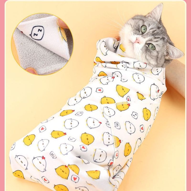 3-Second Calm Wrap for Stress-Free Grooming!8-12lbs pets&cats