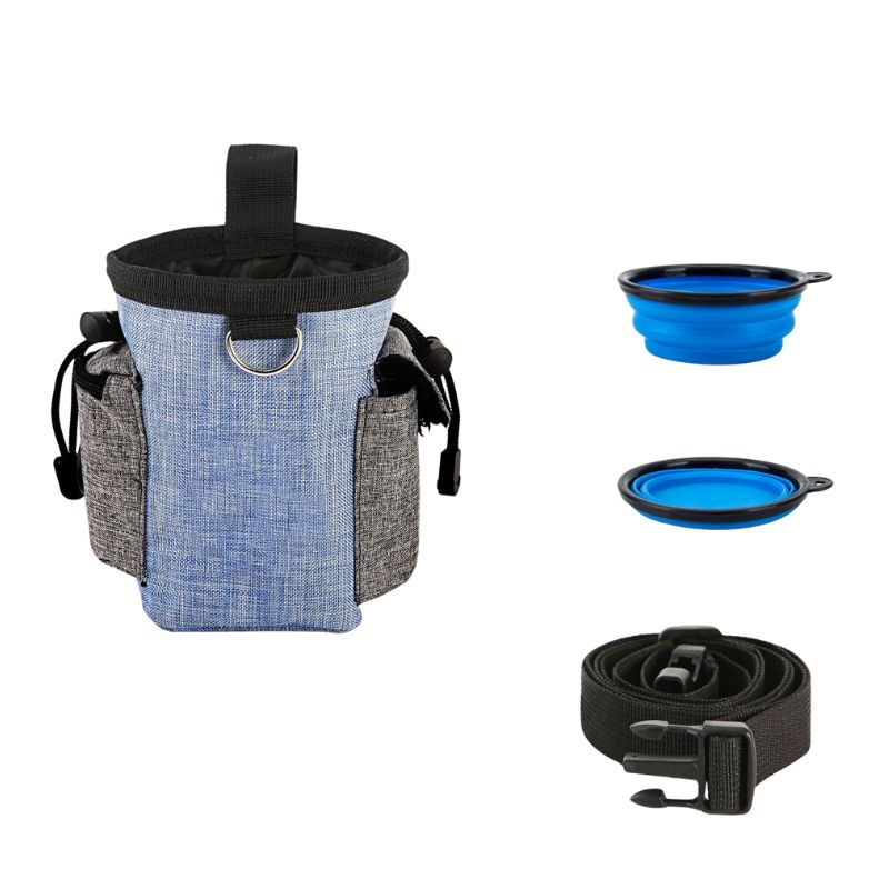 Dog Treat Training Waist Bag｜Portable Poop Bag Holder｜Hands-Free Dog Walking Pouch with Multi-Storage