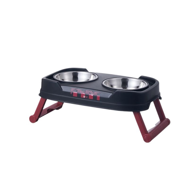 Foldable Elevated Stainless Steel  Detachable & pet bowl