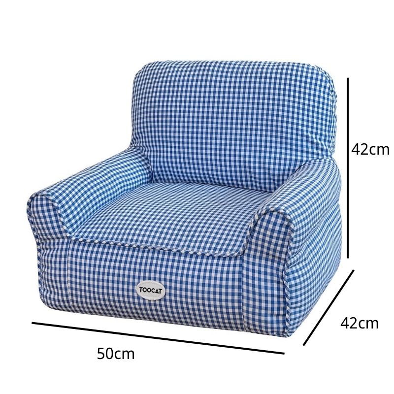 Animal Cotton & Linen Pet Sofa Bed｜Removable Cover Lounger for Cats, Small Dogs