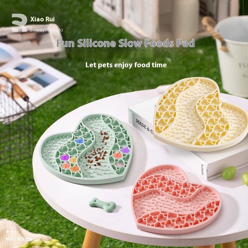 Sunray Slow Food Pad Lick Pad Pet Slow Food Bowl Love Slow Food Anti-choking Puzzle Hidden Food Plate Plump Toy - NoKa&AuroraStone