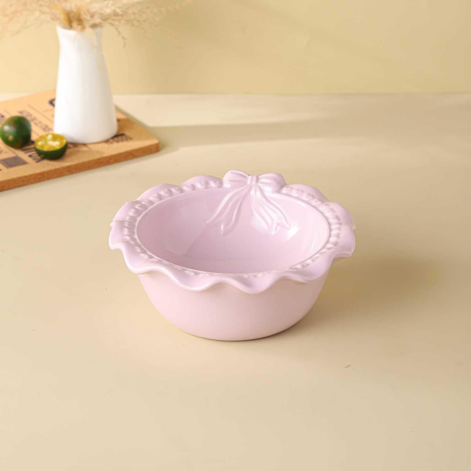 Cat Bowl Ceramic Love Pet Bowl Cat Bowl Cat Rice Bowl Cute Cat Food Bowl Drinking Bowl Anti-knock Height - NoKa&AuroraStone