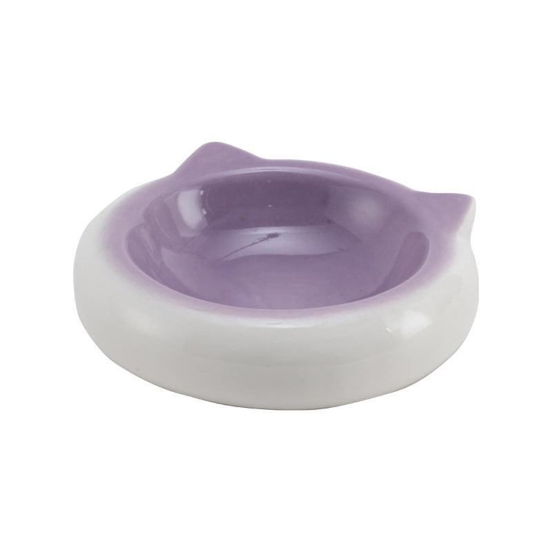 Reading way ceramic cat bowl dinner plate dog food basin anti-knock simple modern Pet Bowl puppy drinking bowl Cat Basin - NoKa&AuroraStone
