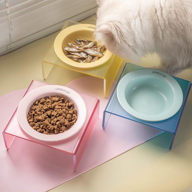 Pet Bowl ceramic dog cat bowl non-black chin cat dog food bowl drinking water Slow Food Bowl wholesale - NoKa&AuroraStone
