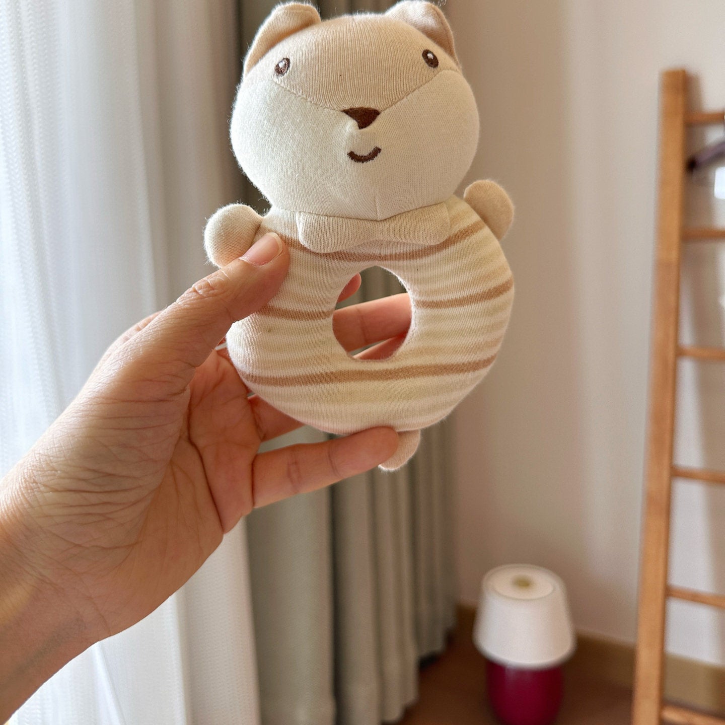 Rattle Sound Comfort Toy – Soft Plush Soothe Toy with Bell for  Small Pets