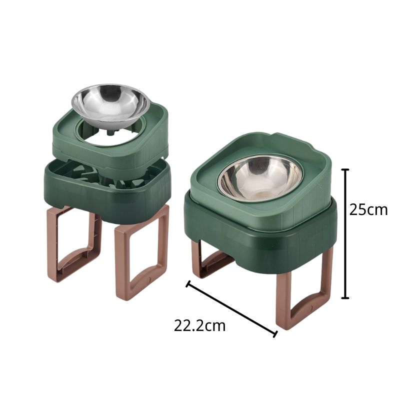 Medium/Large Elevated Pet Bowl – 3-in-1 Stand Set
