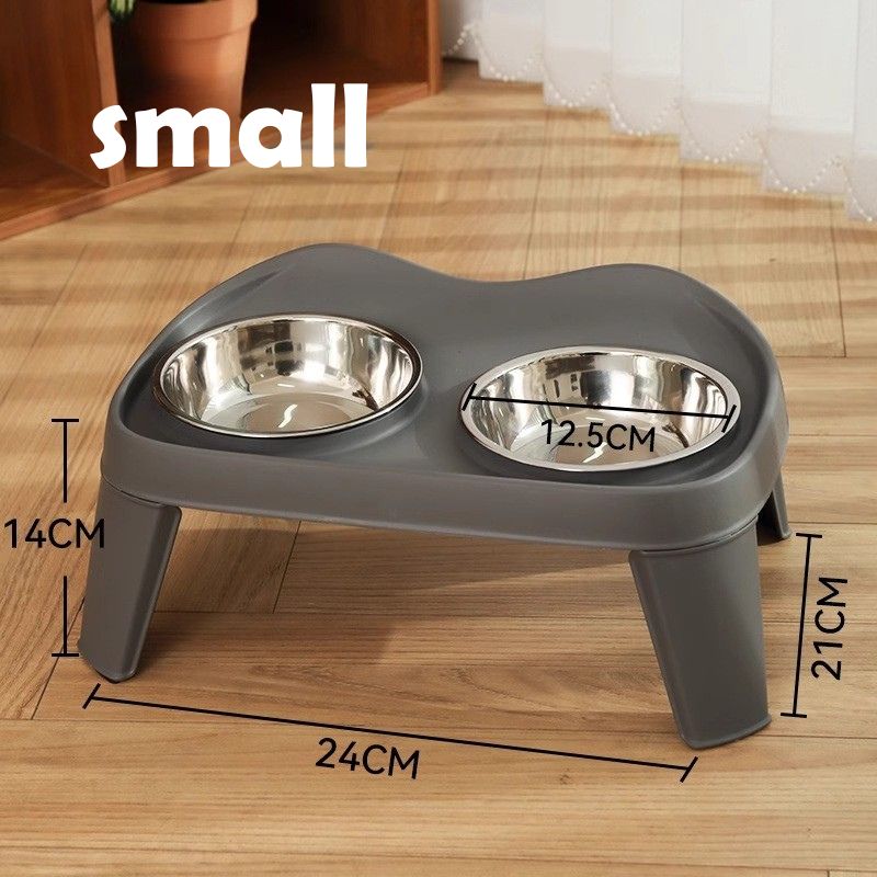 XL Raised Stainless Steel Dog Bowl Set