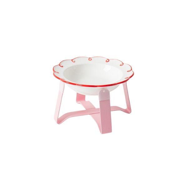 Elevated Ceramic Cat Bowl | Neck-Friendly Raised Design, Easy to Clean & Stable Base