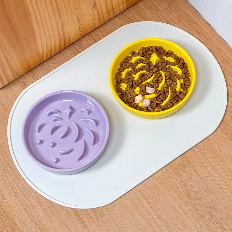 6-Inch Ceramic Slow Feeder Plate – For Cats & Small Dogs – view 5