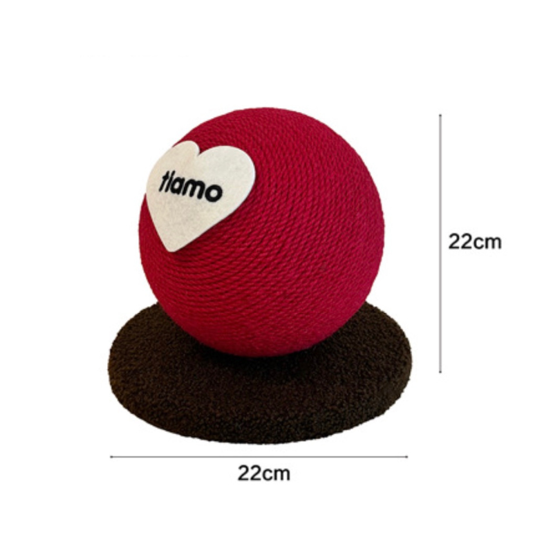 Sisal Rope Cat Scratching Ball – Interactive Cat Toy