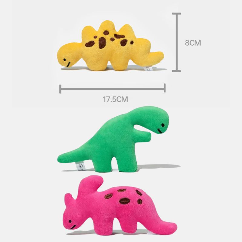 Soft Dinosaur Squeaky Toy – Chewable Plush Pet Toy for Small & Medium Dogs