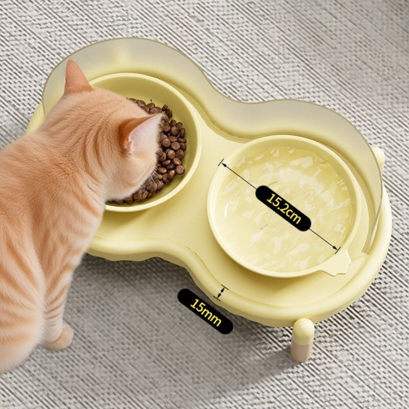 Elevated Ceramic Pet Bowl with Stand – Cat & Dog Feeder,  Healthy Eating Posture