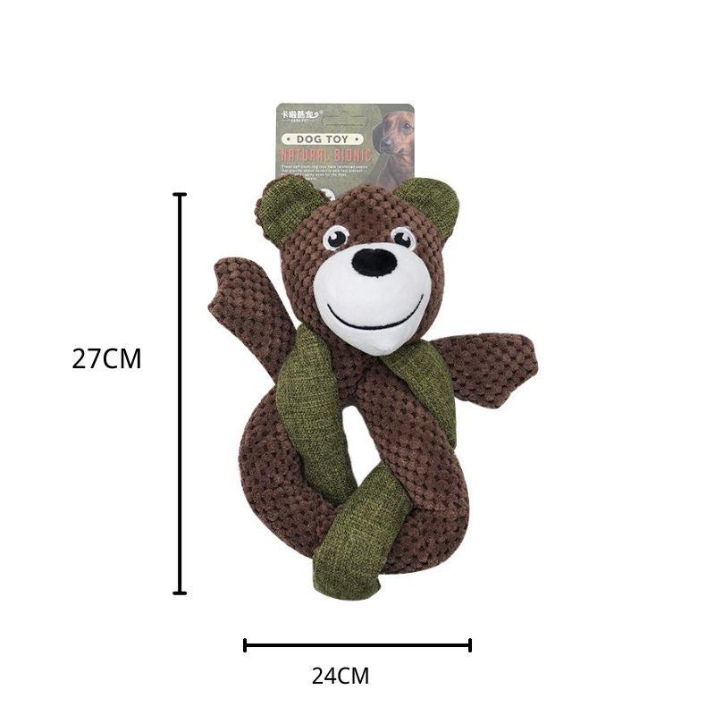 4PCS Durable Squeaky Plush Toy for Medium to large Dogs
