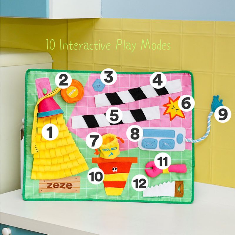 10 Fun Modes, Anti-Slip, Treat Hunt Game-Toolbox Enrichment Snuffle Mat for Dogs
