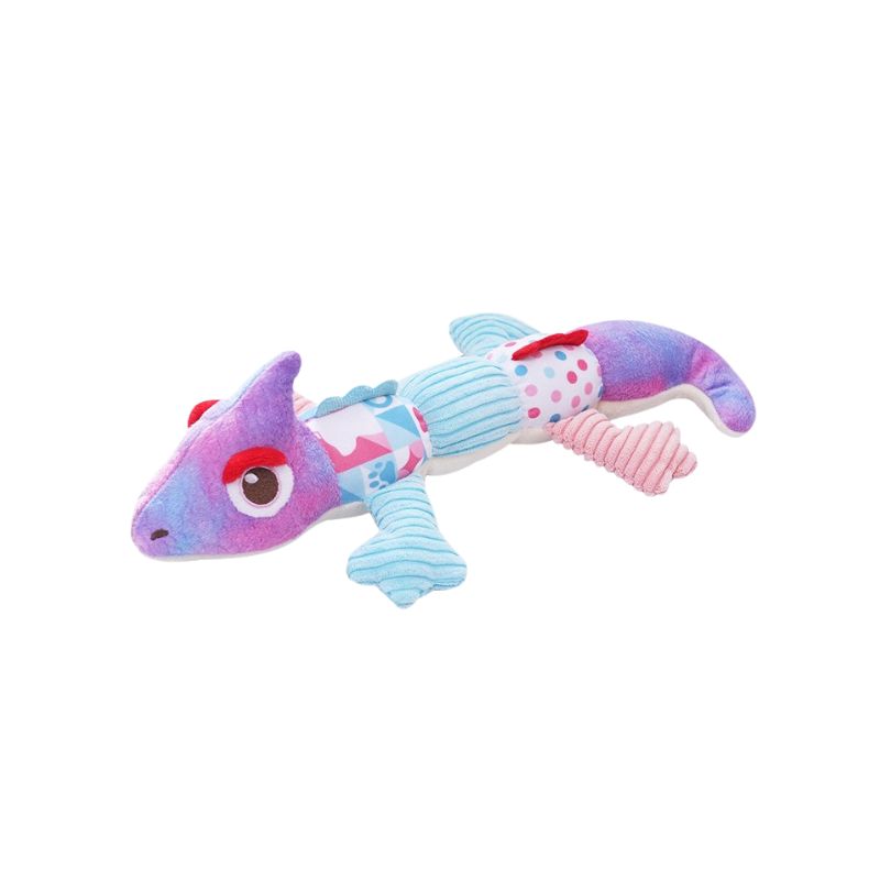 Plush Squeaky Chameleon Dog Toy