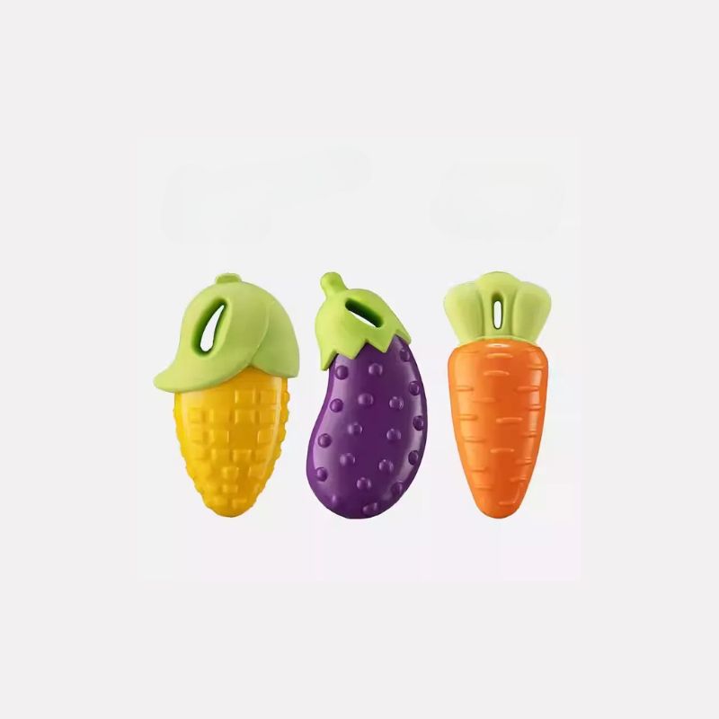 buy2get 1 free Vegetable-Shaped Chew Toy – Soft Rubber Squeaky Toy for Dogs