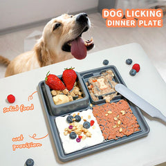 Pet Slow Feeder Mat, Licking Mat, Suitable for Cats and Dogs, Silicone Material, Dishwasher Safe