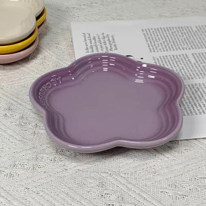 19 color rainbow plum blossom ceramic plate, French flower plate, dining plate, pet gradient - NoKa&AuroraStone