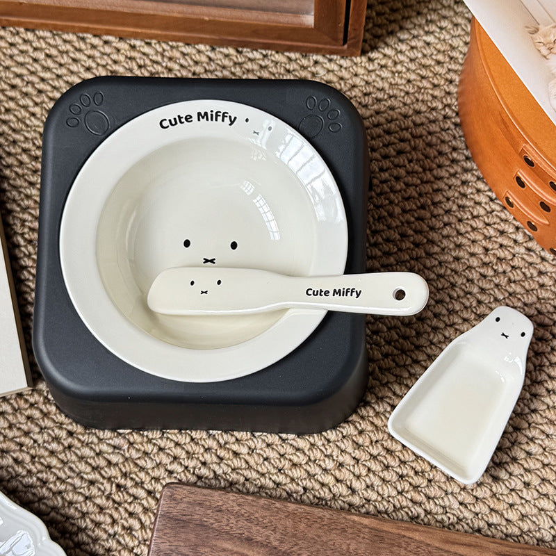 6inch Ceramic Elevated Tilted Pet Bowl –Food and Water Bowl with Stand