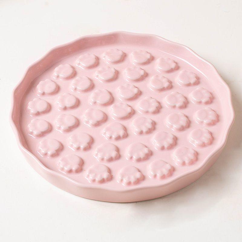 Cat slow food bowl, dog food bowl, licking, slow eating, anti choking tableware, ceramic spill pet, small pet - NoKa&AuroraStone