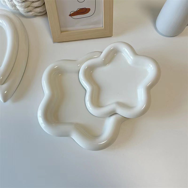 Pure White Ceramic Pet Bowl | Whisker-Friendly Wide Rim Cats & Dogs