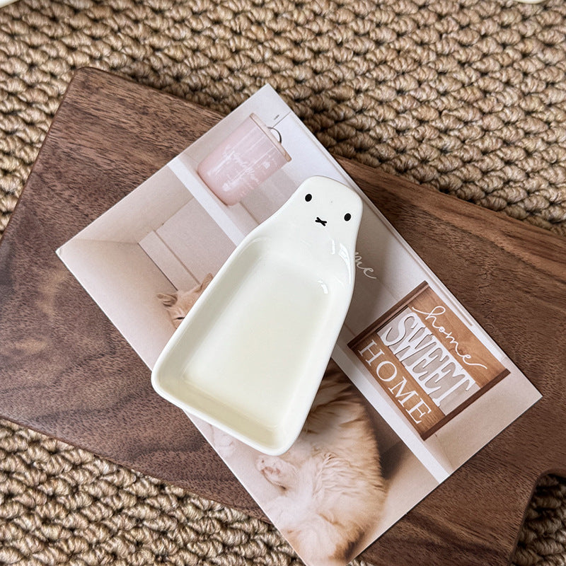 6inch Ceramic Elevated Tilted Pet Bowl –Food and Water Bowl with Stand