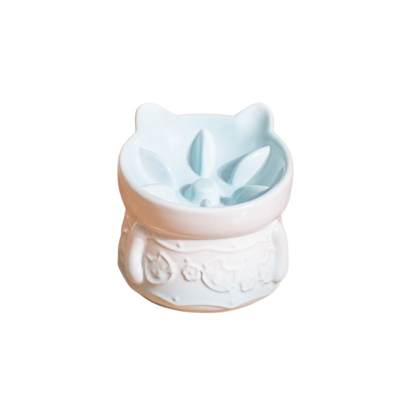 Elevated Ceramic Slow Feeder Bowl cat&small dog｜Anti-Choke Raised Dish