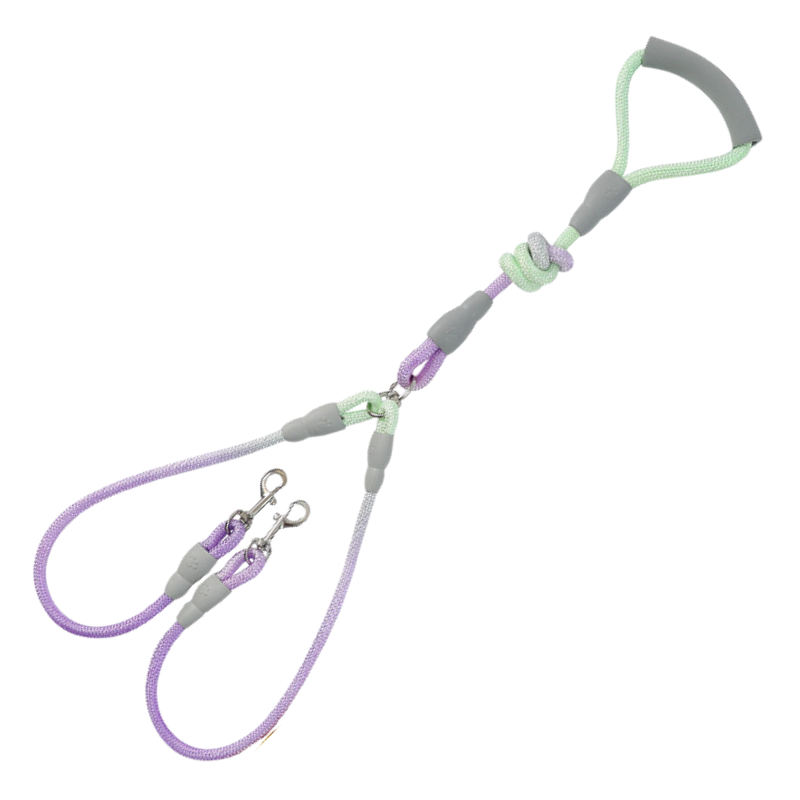 Dual Dog Leash (One-to-Two) – Climbing-Grade Nylon Reflective Pet Leash