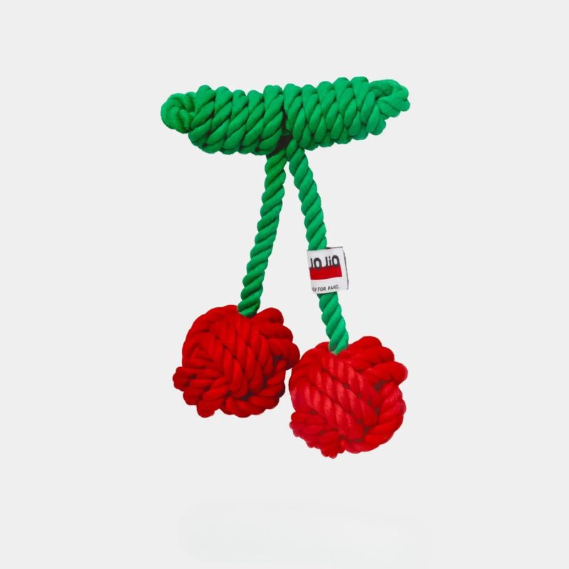 Cherry Rope Toy – Durable Knot Chew Toy for Dogs