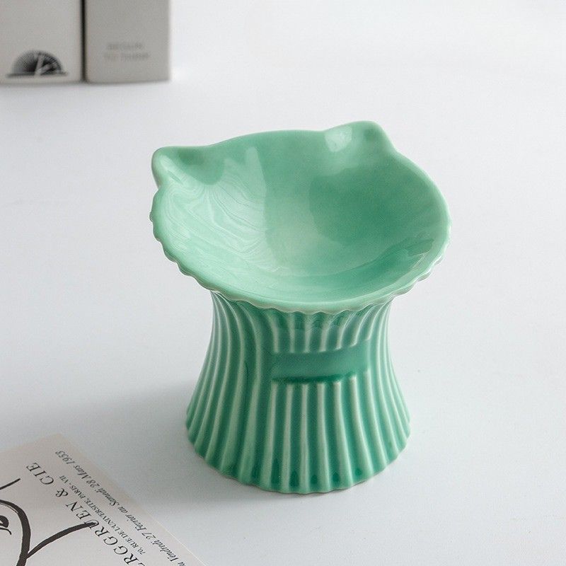 Petal Style Ceramic Cat Bowls and Small Dog Bowls