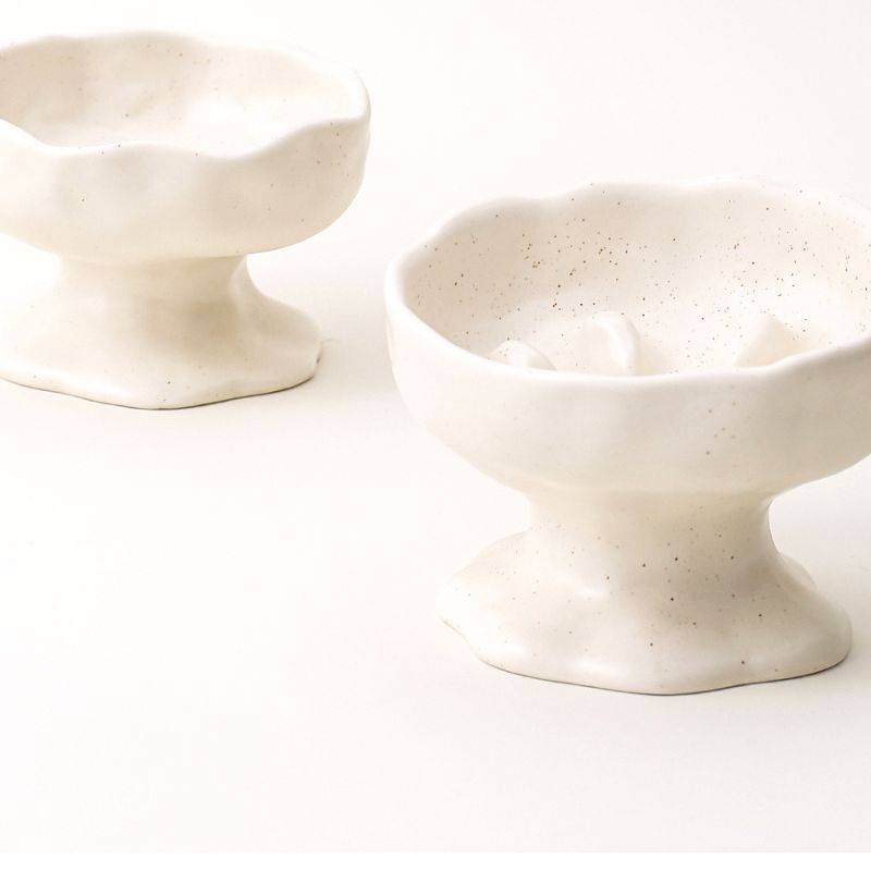 Ink-Style Ceramic Elevated Pet Bowl – Tilted Slow Feeder, Anti-Choke, Suitable for Cats and Dogs