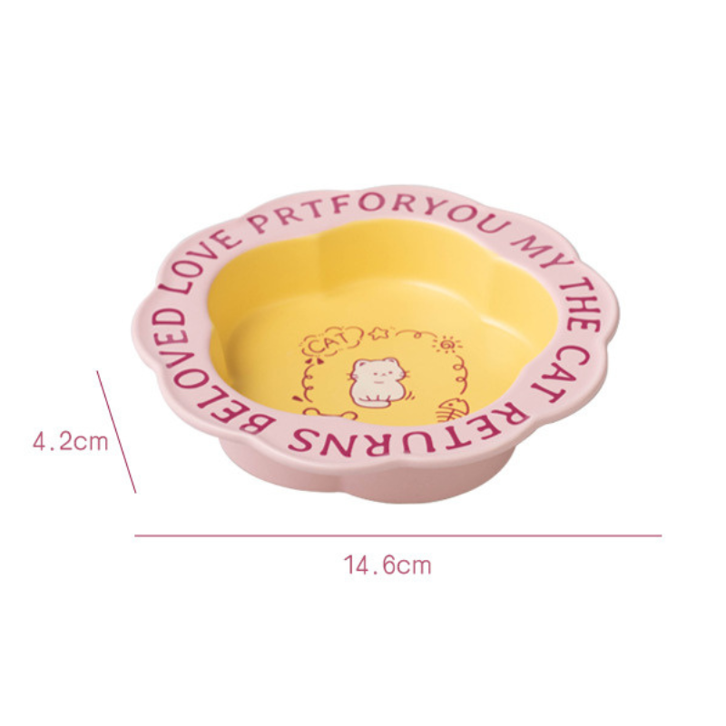 6-Inch Ceramic Cat Plate 200ml – Matte Finish Pet Bowl for Cats & Small Dogs
