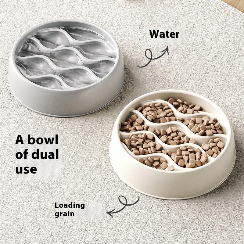 Dog Slow Food Bowl, Cat Bowl, Dog Food Bowl, Anti-knock over Pet Rice Bowl, Kitten, Puppy, Puppy Eating Slow Food Bowl - NoKa&AuroraStone