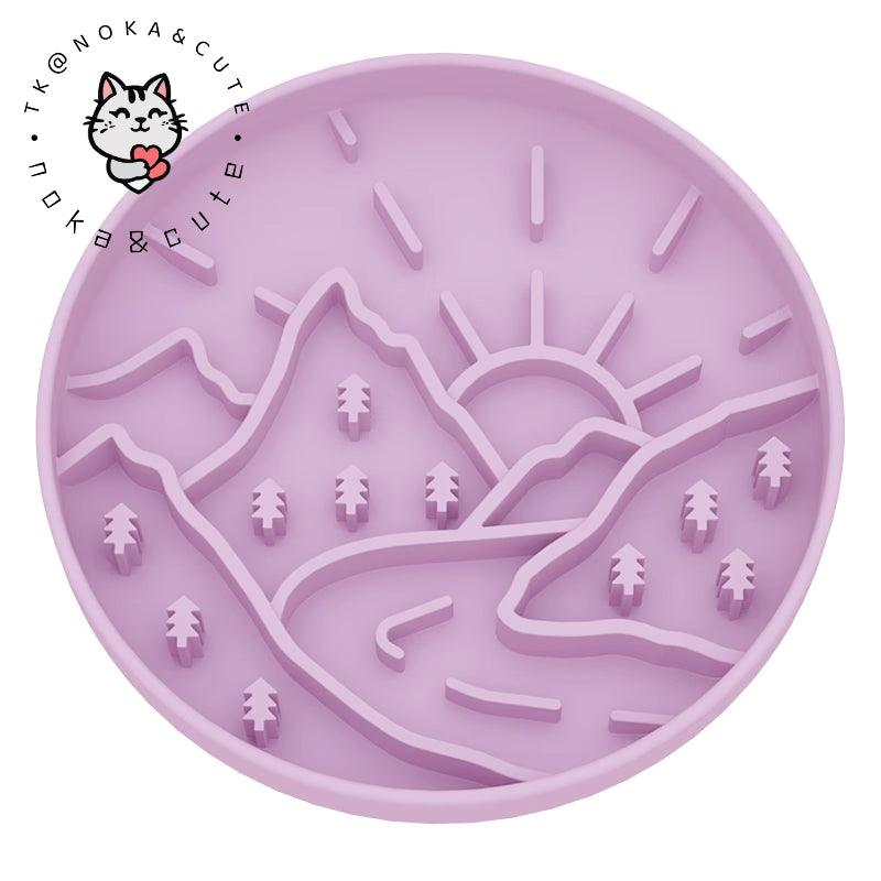 Small and medium-sized dog slow food bowl, silicone licking pad, licking plate, shaking bowl, pet cat puzzle, leakage, hidden food, rich toys - NoKa&AuroraStone