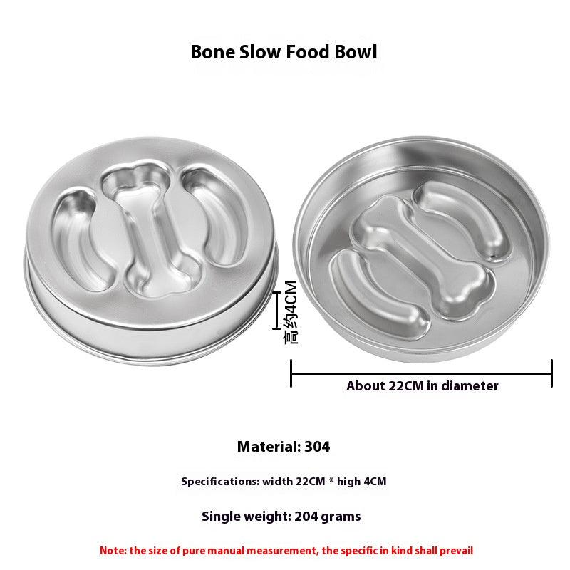 304 Stainless Steel Pet Bowl, Cat Bowl, Dog Bowl, Anti-Tip Design, Non-Slip, Anti-Choking, Slow Feeder Dog Bowl - NoKa&AuroraStone
