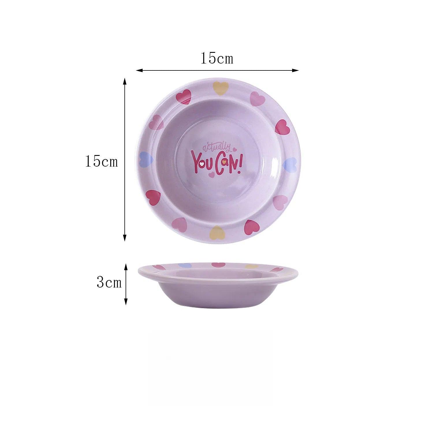 Cream Wind Belt Iron Frame Love Ceramic Pet Bowl Pot Cat Bowl Dog Bowl - NoKa&AuroraStone