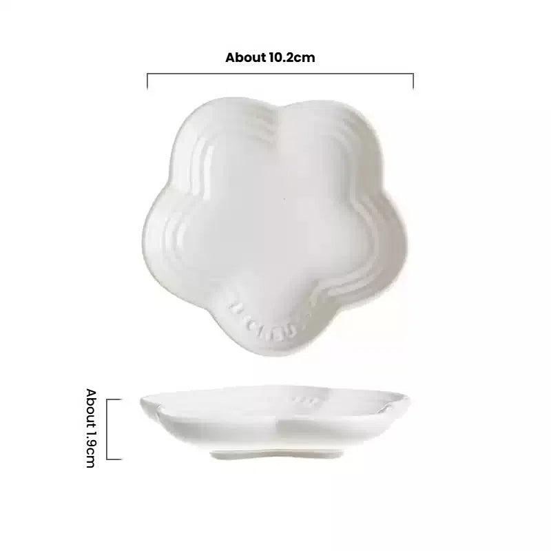 19 color rainbow plum blossom ceramic plate, French flower plate, dining plate, pet gradient - NoKa&AuroraStone