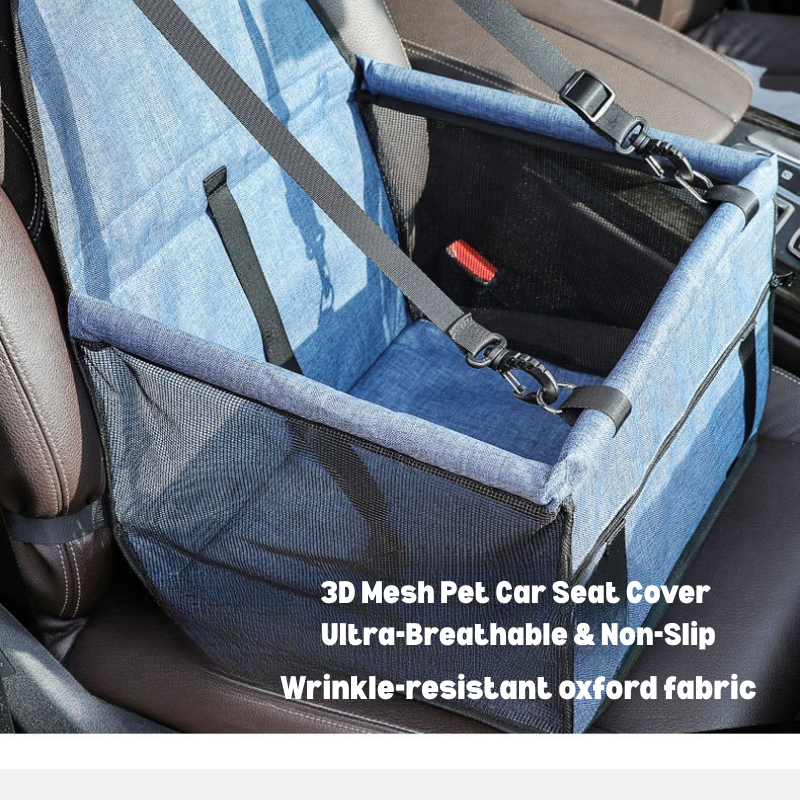 Waterproof & Breathable Pet Car Carrier - Foldable, Scratch-Resistant (Airline-Approved Alternative)