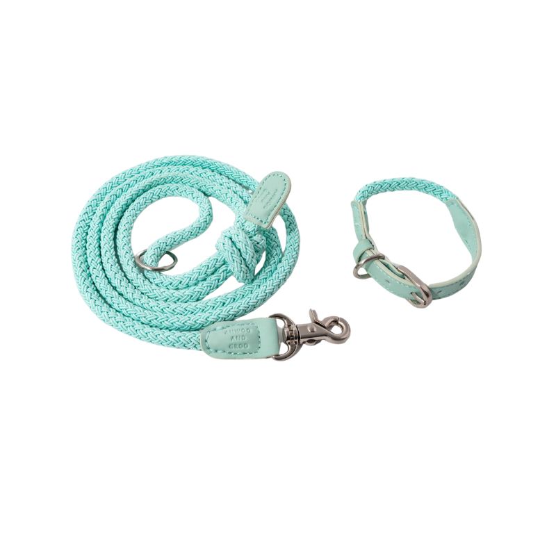 Premium Leather Dog Collar and Leash Set –  Harness for Small & Medium Dogs