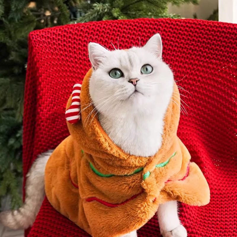 Winter Warm Pet Cape – Windproof Cloak for Cats & Small Dogs, One Size Fits Most