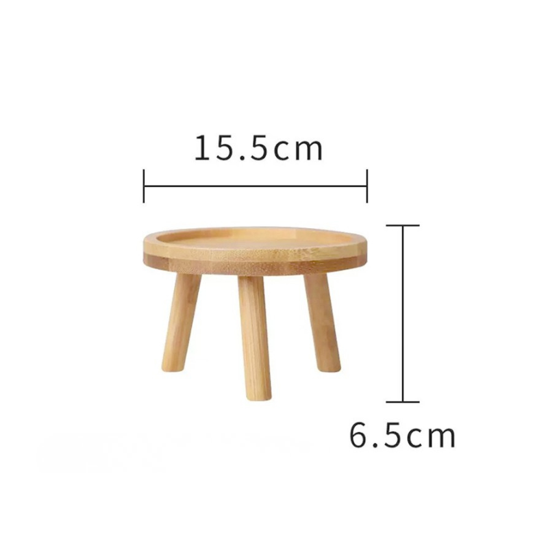 Elevated Anti-Spill Solid Wood Pet Bowl Stand