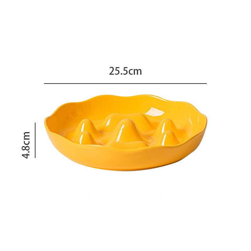 Ceramic Slow Feeder Bowl for Medium & Large Dogs | Anti-Choke
