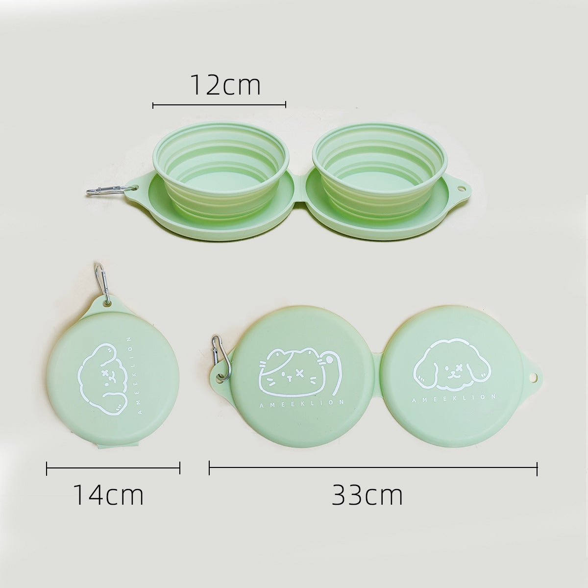 Portable Collapsible pet Travel Bowl – Hanging Silicone  Food & Water Outdoors