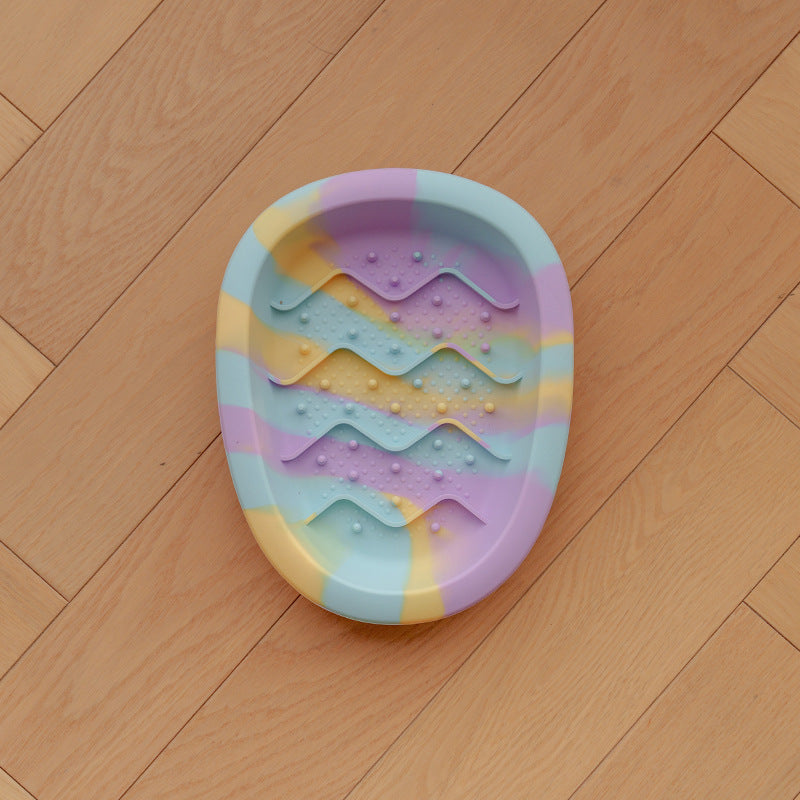 Pet Silicone Slow Feeder Bowl | Non-Slip Suction Base for Cats & Small Dogs