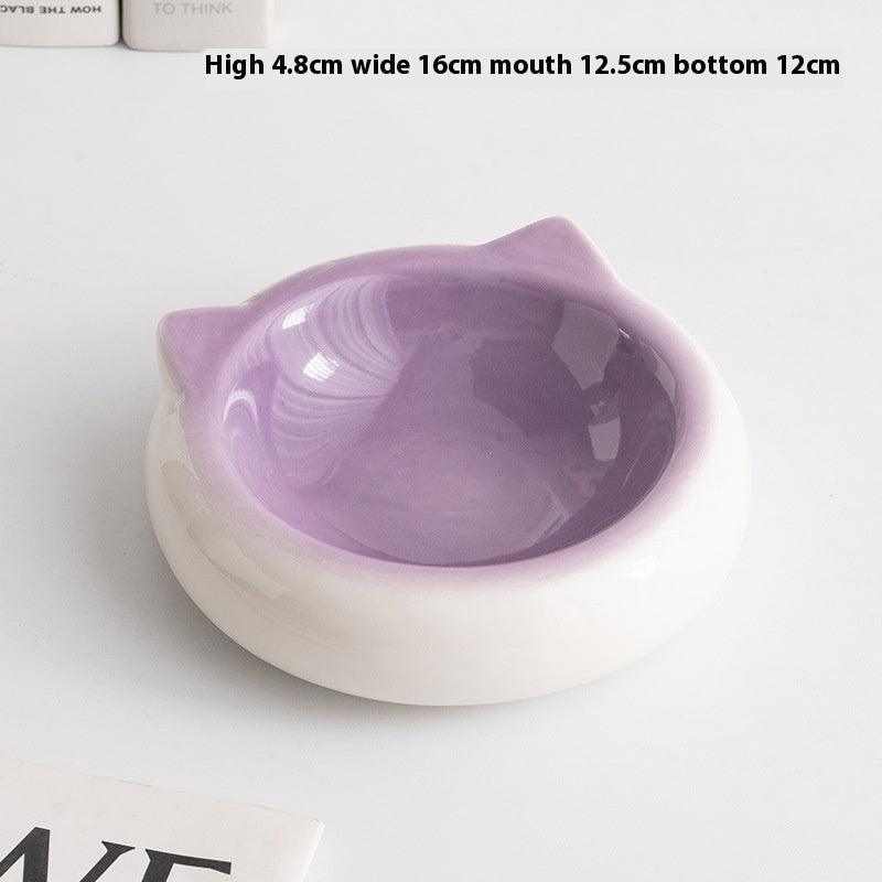 Reading way ceramic cat bowl dinner plate dog food basin anti-knock simple modern Pet Bowl puppy drinking bowl Cat Basin - NoKa&AuroraStone