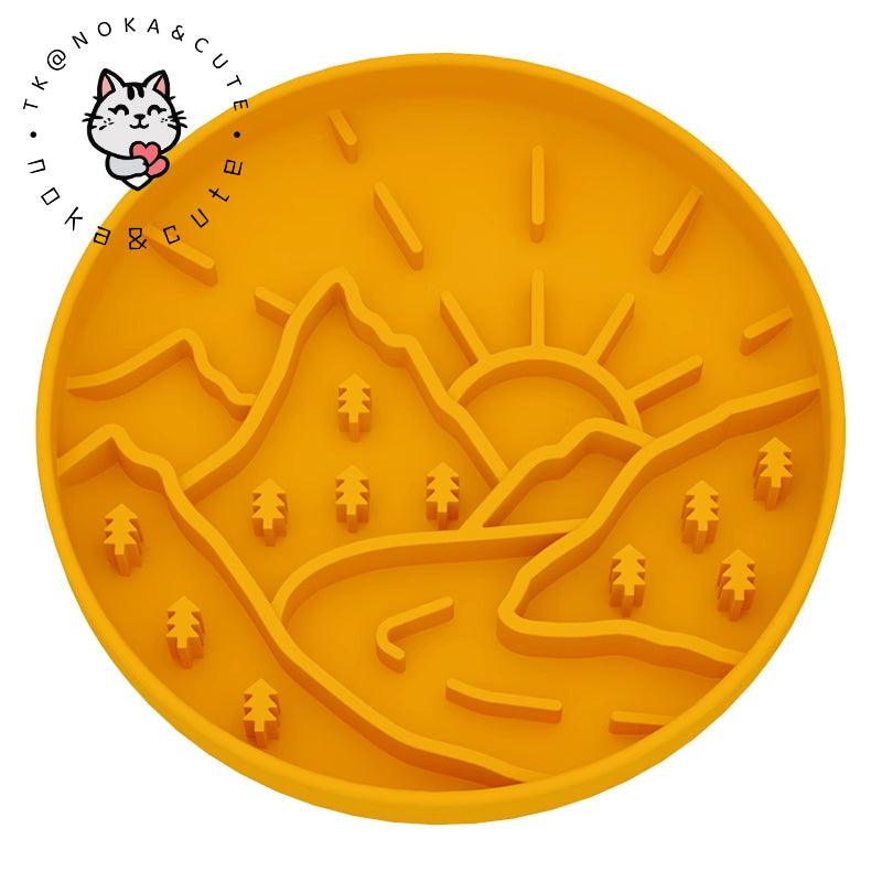 Small and medium-sized dog slow food bowl, silicone licking pad, licking plate, shaking bowl, pet cat puzzle, leakage, hidden food, rich toys - NoKa&AuroraStone
