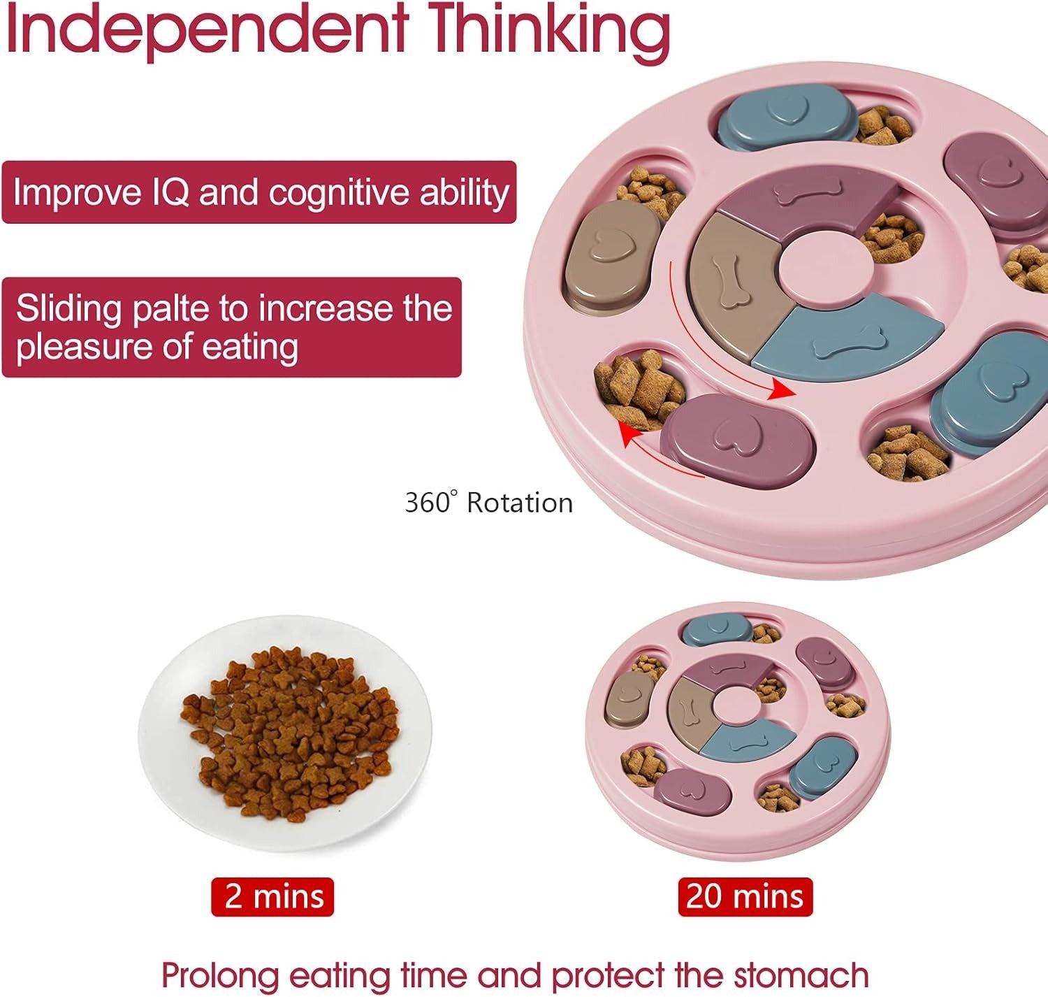 Dog Puzzle,Dogs Food Toys for IQ Training & Mental Enrichment,Dog Treat Puzzle Level 1